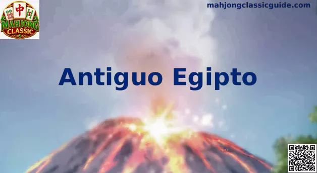Tablero clásico de Mahjong con temática del Antiguo Egipto, pirámides y jeroglíficos