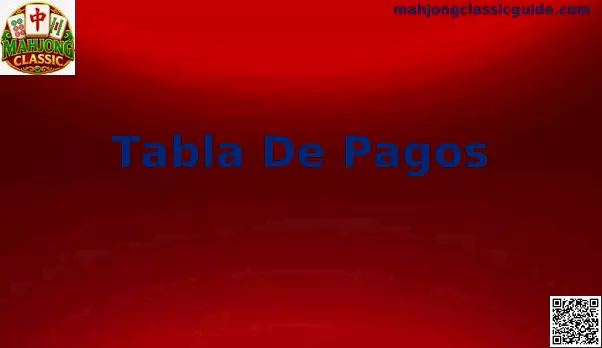 Tabla de Pagos en Mahjong Classic con fichas, combinaciones y valores de referencia